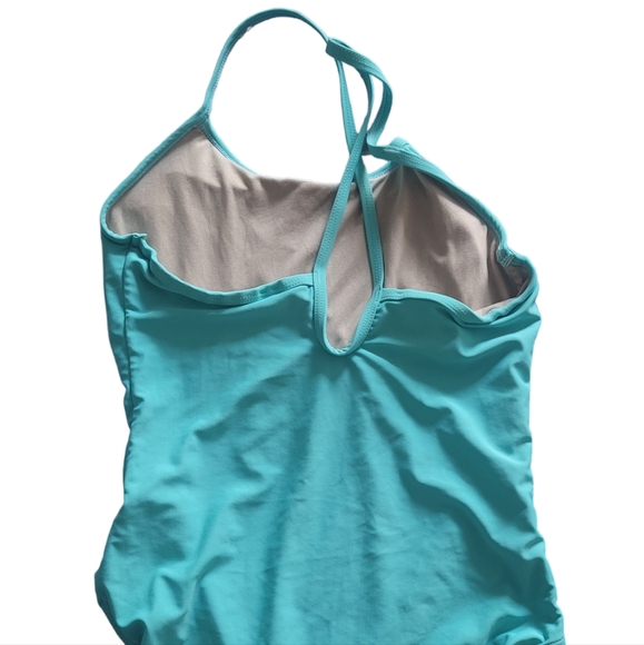 Old Navy Girl's One Piece Swimsuit SIZE XL 11/12 Blue Sun Print Shoulder Straps - Picture 10 of 14